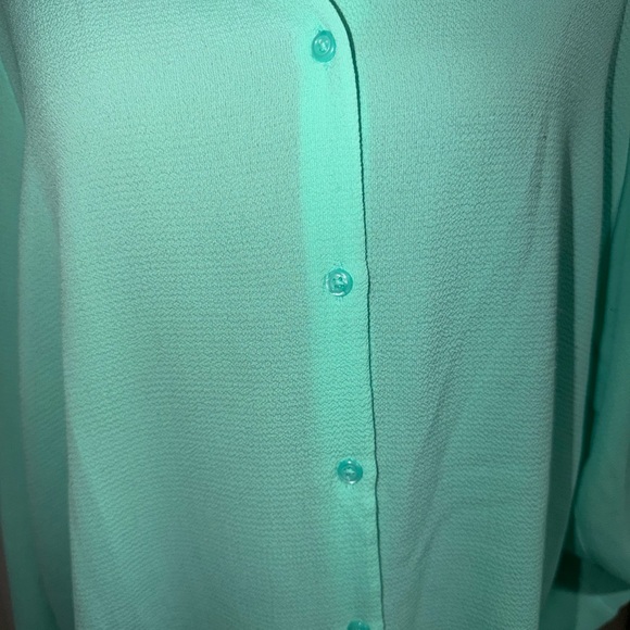 Women's size medium, Apt. 9 Mint Button Down Women's Shirt, top, blouse - Picture 2 of 6